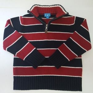 Boys Children's Place Navy & Red Striped Sweater